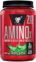 BSN Nutrition Amino X Supplement with Vitamin D, Vitamin B6 and Amino Acids, Green Apple Flavour, 70 Servings, 1 kg - Image 2