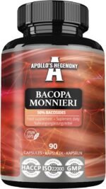 Bacopa Monnieri Extract 500mg, High Strength Brahmi Extract (50% Bacosides), 90 Vegan Capsules, 3 Months Supply, Herbal Supplements for Enhanced Mental Clarity and Focus by Apollo's Hegemony - Image 2