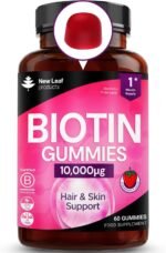 Beauty Hair Skin & Nails Gummies for Hair Growth & Skin Health Biotin 10,000µg- Vegan Chewable Beauty Vitamins Hair Vitamins for Women & Men - GMO Free, No Artificial Colours or Flavours, 60 Gummys - Image 2