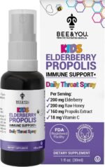 Bee and You Kids Throat Spray | Immune Support Supplement, Elderberry, Raw Honey, Propolis Extract, Vitamin C, Strawberry Juice, Antioxidants, Sore Throat Relief | 1 fl. Oz - Image 2
