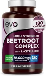 Beetroot Complex & L-Citrulline 10,000mg | 180 Capsules | High Strength | Nitric Oxide Booster to Support Circulation for Energy & Daily Wellness | Vegan, Non-GMO, UK Made, 3 Months | EVO NUTRITION - Image 2