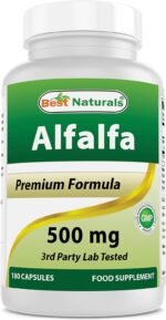 Best Naturals Alfalfa Green Super Food 500 mg 180 Capsules - Image 2