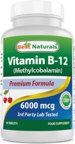 Best Naturals Vitamin B-12 as Methylcobalamin (Methyl B12), 6000 mcg Tablet, 60 Count - Image 2