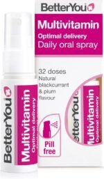 BetterYou MultiVit Daily Oral Spray, Pill-free Multi Vitamin Supplement, 14 Essential Nutrients to Support Health and Wellbeing , 1-month Supply, Natural Blackcurrent and Plum Flavour - Image 2