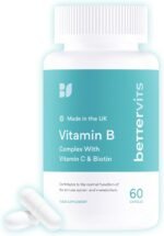 Bettervits Vitamin B-Complex High Strength - Vitamins B1, B2, B3, B5, B6, B12 | Immune Support with Choline, Biotin, Folate, Vitamin C - Daily Energy and Metabolism for Men and Women - 60 Capsules - Image 2
