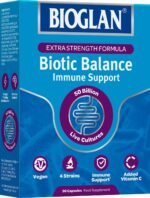 Bioglan Biotic Balance 50 Billion CFU | Vitamin C | Digestive Health & Immune Support | Super Strength | 4 Live Strains | Fridge Free | One Month Supply | 30 capsules - Image 2
