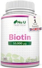 Biotin 10,000mcg - 365 Vegan Micro Tablets - 1 Year Supply - Hair, Skin & Nails Growth Supplement for Women & Men - Made in The UK - Nu U Nutrition - Image 2