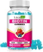 Biotin Hair Growth Supplement 10,000 mcg-Chewable Biotin Gummies for Skin, Hair & Nails-Hair Vitamins for Growth and Hair Loss with Coconut Oil, Vitamin B6, C, & E - Image 2
