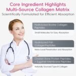 Biotin and Collagen Supplements for Women, Hydrolyzed Bovine Marine Collagen Peptides, Type 1 2 3 4 5 Multi Collagen Glow up for Hair Growth, Joints, Halal Liquid Drink, Travel 30 sachets (300ml) - Image 2