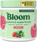 Bloom Nutrition Super Greens Powder Berry (30 Servings) Blends Probiotics, Digestive Enzymes, Spirulina, and Chlorella to Support Women’s Gut Health, Reduce Bloating, and Improve Digestion Naturally - Image 2