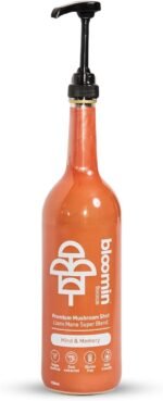 Bloomin Focus Liquid Pumpshot - Lions Mane Supplement - High Strength 7500mg / Serving - with Ashwagandha, Rhodiola Rosea and Vitamin B12. 93 Servings - 32p / Serving - Add to Coffee, Smoothies... - Image 2