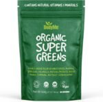 BodyMe Organic Vegan Greens Powder - Vegan Superfood Blend of Wheatgrass, Moringa, Spirulina, Ashwaganda and Other Organic Ingredients - Quick & Easy Nutrients, 504g - Image 2