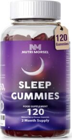 Bonus Size 120 Sleep Gummies for Adults, Sugar Free Magnesium Sleep Gummies Chewable Raspberry Flavored Natural Non-GMO Vegan Valerian Root Passion Flower and L-Theanine - Image 2