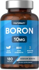 Boron 10mg | High Strength Boron Supplement | 180 Vegan Tablets | Sodium Borate | for Men & Women | by Horbaach - Image 2