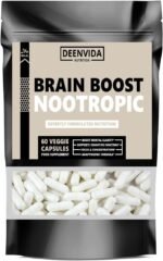Brain Boost Nootropic Supplement, Supports Cognitive Function, Energy Levels, Focus & Memory Function, 60 Halal Vegetarian Capsules, with Ashwagandha & Chamomile Extract, DeenVida Nutrition - Image 2