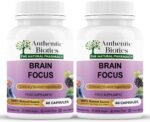 Brain Focus Supplement with Ashwagandha KSM-66 – Nootropic with B Complex & Magnesium – Energy, Memory, Focus & Mental Clarity – Vegan Cognitive Support – 2x60 Capsules Pack - Image 2