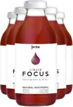 Brite Liquid Focus Natural Nootropic Drink for Mental Performance, Pack of 12 x 330 ml (Raspberry and Mint) - Image 2