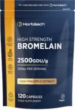 Bromelain Capsules 500mg | 2500GDU/g High Strength Digestive Enzyme Supplement from Pineapple Extract | 120 Vegan Capsules | by Horbaach - Image 2