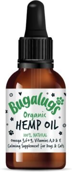 Bugalugs Hemp Oil Dog Calming Products Nervous products for dog anxiety relief - Hemp oil for dogs uk food supplements with omega 3, 6, 9 support hip, joint & dog calming - Image 2