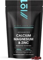 Calcium Magnesium Zinc & Vitamin D3 Tablets - 90 Vegetarian Capsules (3 Months Supply) - Resealable and Recyclable Pouch by Alpha01 - Image 2