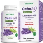 Calm Aid Lavender Oil Pills - 500mg -60 Softgels - 100% Natural, Helps Reduce Tension & Stress, Calming Supplement For Body & Mind, Sleep Aid, Anxiety Relief, Cold Macerated, Non-GMO, Certified Kosher - Image 2