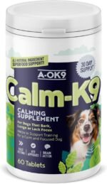 Calm-K9 Calming Supplement for Dogs - 60 Tablets - Aids Anxiety Relief, Fireworks, Stress & Barking - Improves Reactive Behaviour - Natural Ingredients - For All Ages & Breeds - Image 2