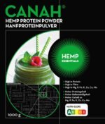 Canah® Natural Hemp Protein Powder 1 kg Vegan, High in Protein, Fibre, Omega 3 & Omega 6, Amino Acids, Vitamins and Minerals, Certified Kosher + Free Bonus Recipes - Image 2