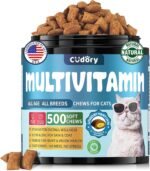Cat Multivitamin Chews – Supports Energy and Skin & Coat – With Taurine, B-Complex, Zinc Methionine & Selenium Yeast – Daily Health Supplement for Cats of All Ages (500 Chew) - Image 2