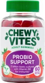 Chewy Vites Adult Probio Support, 60 Probiotics Gummies, 2 Billion Biotic Cultures, Vitamins B3, B5 and B6 for Immunity, 2 Months Supply, Vegan, Real Fruit Juice, Red Berries Flavour - Image 2