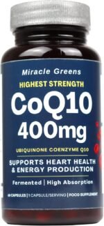 CoQ10 400mg - Highest Strength Ubiquinone Coenzyme Q10 | Powerful Antioxidant for Heart and Vascular Health, Essential for Energy Production | 60 Capsules - 2 Month Supply | Made in The UK - Image 2