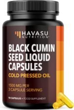 Cold Pressed Black Seed Oil Capsules - 1500mg Black Cumin Supplement for Immune Function, Digestive Support & Overall Health - Hair & Skin Superfood - Nigella Sativa - 1 Month Supply, Unflavoured - Image 2
