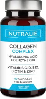 Collagen Hyaluronic Acid - Hydrolysed + Biotin and Q10 - Vitamins C, D, B12 and Zinc - Collagen Complex - 60 Capsules Nutralie - Image 2