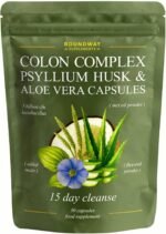 Colon Cleanse | 15 Day Detox with Psyllium Husk, Aloe Vera, Acidophilus Probiotic, Flaxseed Powder, MCT Oil, 30 Capsules | Colon Complex Made in The UK by Roundway Supplements - Image 2