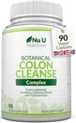 Colon Cleanse Detox Complex - 90 Vegan Capsules - 11 Prebiotic, Fibre & Herbal Ingredients - Psyllium Husk, Aloe, Dandelion & More - Made in The UK - Nu U Nutrition - Image 2