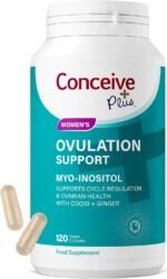Conceive Plus Ovulation Support - PCOS Supplement with Myo-Inositol & D-Chiro Inositol, Folate, Ginger and CoQ10 - Pregnancy Vitamins for Women - Hormone Balance for Women - 120 Capsules - Image 2