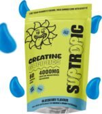 Creatine Gummies, 4000mg (30+ Days), Men & Women - Chewable Creatine Monohydrate Gummies - Natural Blueberry Flavoured Creatine, Pre Workout Gym Supplement, Suitable for Vegans - Image 2
