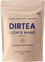 DIRTEA Lion's Mane Mushroom Powder | 2,000mg / Serving | Organic, Vegan & Non GMO | Focus, Memory & Immunity | High Strength Supplement with Zinc | 240g - 120 Servings - Image 2