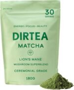 DIRTEA Matcha Powder - 100% Japanese Ceremonial Grade Matcha with Lions Mane & Tremella - 2,500mg per Serving - Vegan & Non GMO - 180g - 30 Servings - Image 2