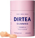 DIRTEA Tremella Mushroom Gummies with Biotin & Vitamin C - Hair, Nail & Skin Supplement - Vegan, Natural, Sugar-Free - 1 Month's Supply - 3,000mg Tremella per Serving - 60 Gummies - Peach Flavour - Image 2