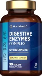 Digestive Enzyme Supplements with Betaine HCL | Complex Providing Amylase, Lactase & Lipase | 90 Vegan Tablets | by Horbaach - Image 2
