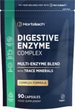 Digestive Enzymes Supplement with Trace Minerals | Complex Providing Amylase, Lactase, Lipase & Protease | Systemic Proteolytic Enzymes | 90 Vegan Capsules | by Horbaach - Image 2