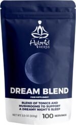 Dream Blend 10X Strength - Sleep Supplement with Organic Reishi Mushroom, Reishi Spores, Chaga & He Shou Wu, Sleep Aid - HIGH Potency 10:1 Extract - 100 Servings (100g) - Image 2