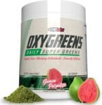 EHPlabs OxyGreens Daily Super Greens Powder - Green Superfood, Spirulina Herbal Supplement with Prebiotic Fibre, Alkalizing Antioxidants & Immunity Wellness, 30 Serves (Guava Paradise) - Image 2