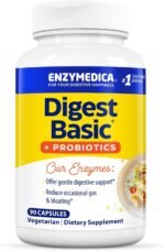 ENZYMEDICA - Digest Basic + Probiotics (90 Capsules) | Digestive Enzymes Supplements | Digestive Enzymes Blend with Probiotics, Nutrient Supplements, Gut Health Supplement, Easy Digest, Vegetarian - Image 2