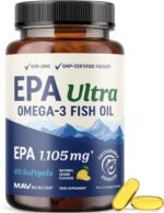 EPA Ultra 1,105MG | Heart Health & Cellular Function Support | Omega 3 Fish Oil | 1,650MG Total Omega-3 Fatty Acids | High Strength EPA Supplement | Sustainably Sourced & Gluten-Free | 60 Ct. - Image 2