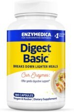 Enzymedica, Digest Basic, Digestive Enzymes, 180 Vegan Capsules, High Dose, Soy Free, Vegetarian, Gluten Free, Non-GMO - Image 2
