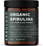 Erbology Organic Spirulina Powder 90g - 45 Servings - Sustainably Sourced in Portugal - Energy and Immunity Support - Rich in Chlorophyll, B Vitamins, Iron and Phosphorus - Vegan - GMO-Free - Image 2