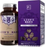 FS Lions Mane | High Strength Lion's Mane Supplement - 180 Lionsmane Capsules 1000mg per Serving | Lionsmane Mushroom Complex | Non-GMO, Gluten & Allergen Free | Made in The UK - Image 2