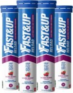 Fast&Up Reload Electrolyte Tablets, Mixed Berry Flavour, 80 Effervescent Tablets, Rapid Hydration & Energy, with Vitamin C & B12, Vegan - Image 2