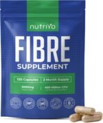 Fibre Supplement - Psyllium Husk 5000mg (500mg of 10:1 Extract) & Probiotic 400 Million CFU Lactobacillus Acidophilus – Digestive, Gut Health Support & Stool Softener -120 Psyllium Husks Capsules - Image 2